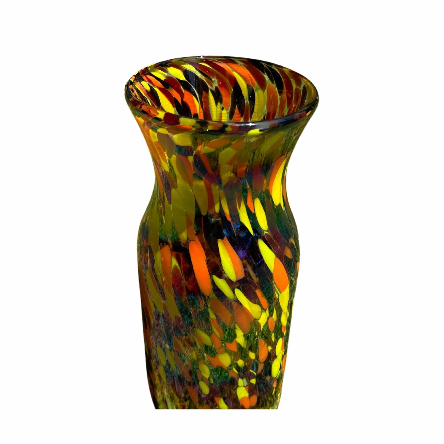 Botella de Vidrio Artesanal | Carafe | Jarra de Buró o Escritorio | Decantador | (Confetti Monarca, 1 Lt.) - MAREY - Decantador