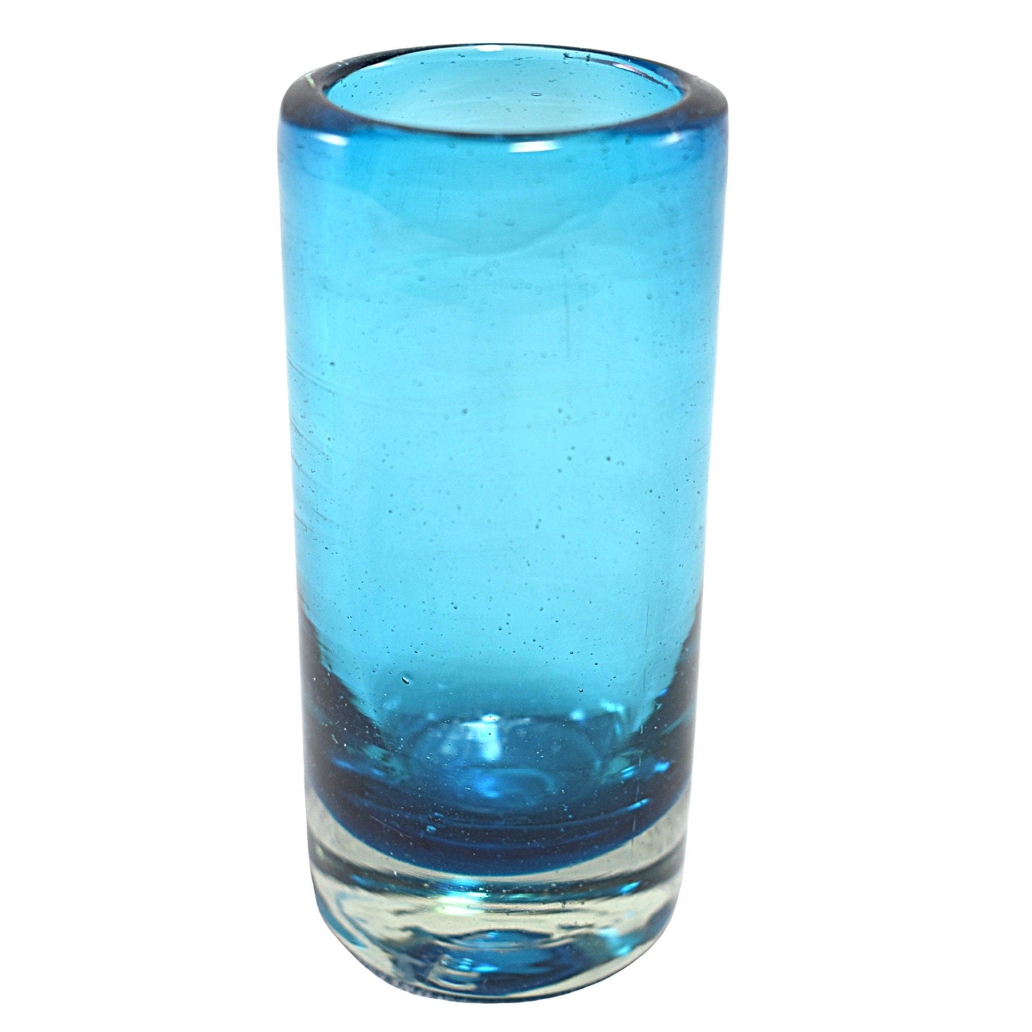 Vasos Tequileros | Vidrio Soplado Artesanalmente en México | Set de 6 Piezas | (Aqua, 2 Oz.) - MAREY -