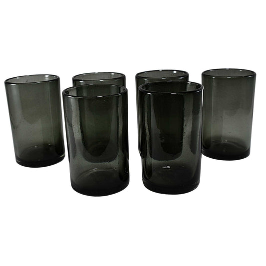Vasos Vidrio Soplado Para Agua | Hechos Artesanalmente en México | (Humo, Agua 16 Oz.) - MAREY - Glasses