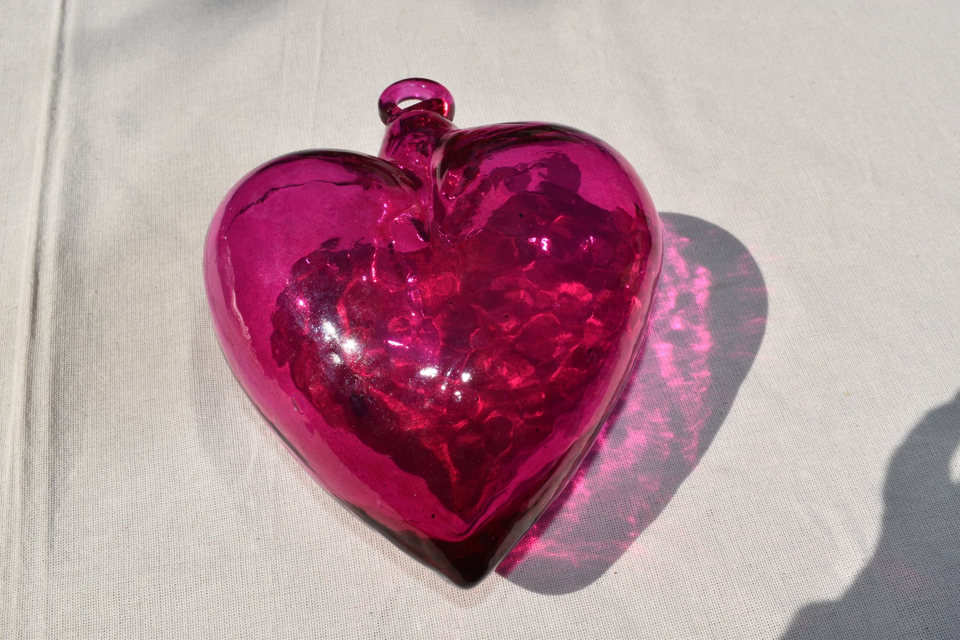 Corazones de Vidrio Soplado | Decoración | Hecho en México | (Colores, 5 - 30 cm.) - MAREY - 