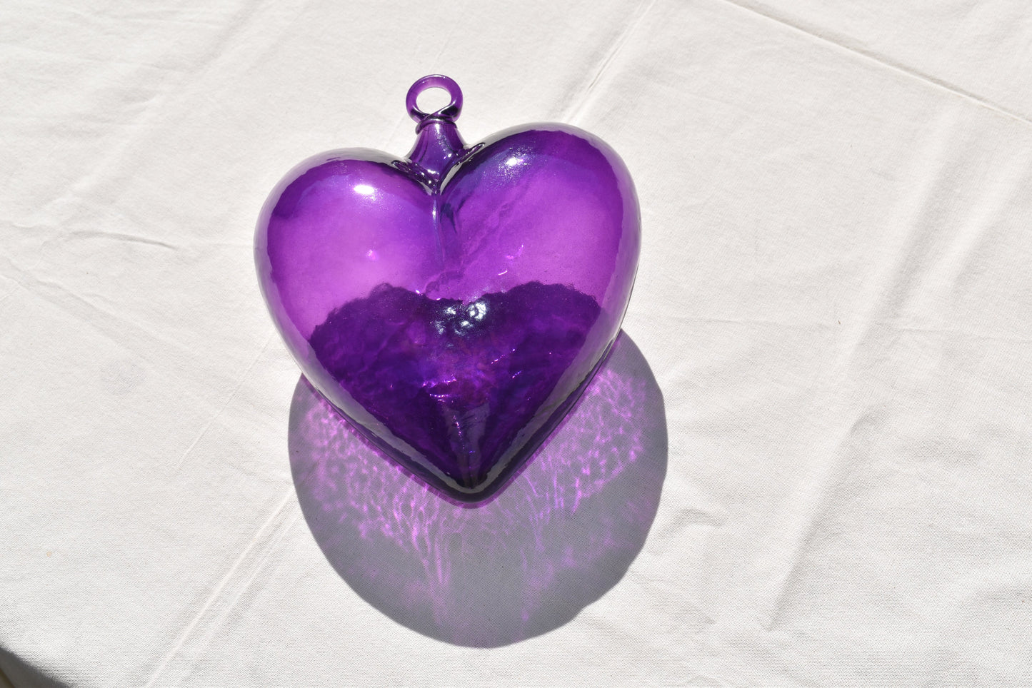 Corazones de Vidrio Soplado | Decoración | Hecho en México | (Colores, 5 - 30 cm.) - MAREY - 