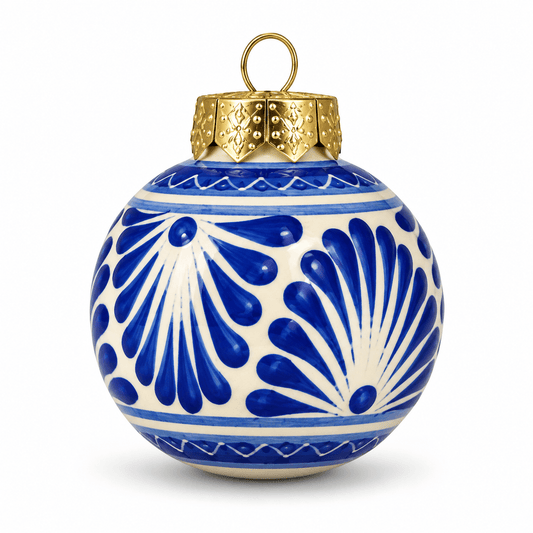Esfera navideña de Talavera personalizable | Regalos corporativos - MAREY.MX - Regalos corporativos