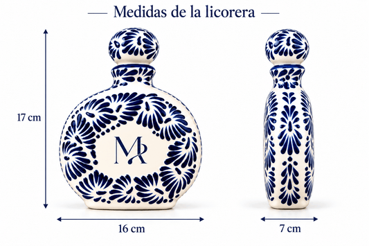 Talavera Liquor Decanter Customizable | Optional Luxury Box - MAREY.MX - Corporate Gifts