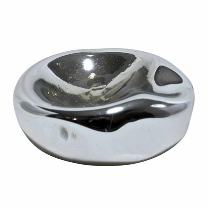 Irregular Handblown Glass Stone Wall Art | Wall Decor | Made in Mexico | (Irregular Silver, 8 - 30 cm.) - MAREY