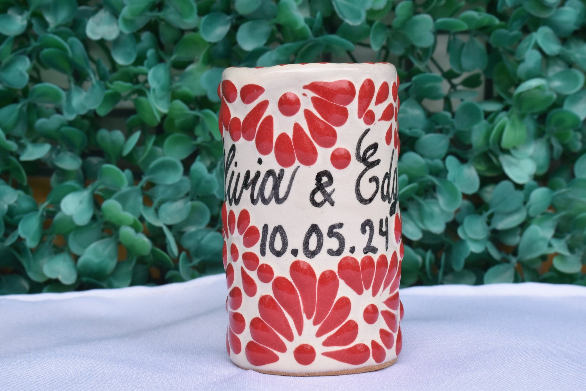 Vasos Tequileros | Cerámica de Talavera | 100% Artesanal | (Personalizable, 2 Oz.) - MAREY - Vaso Tequilero