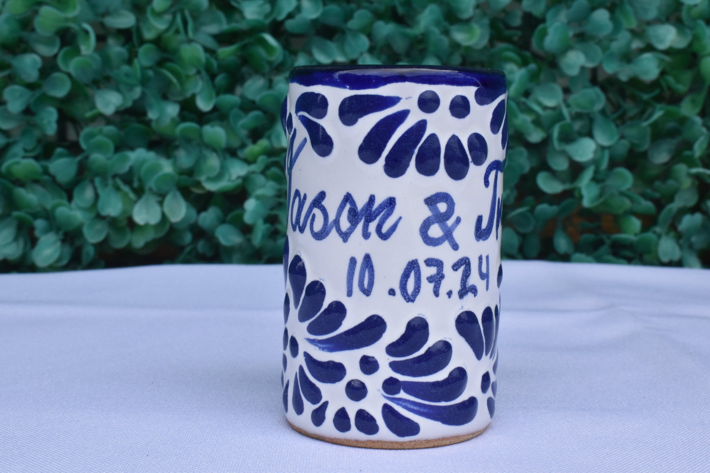Vasos Tequileros | Cerámica de Talavera | 100% Artesanal | (Personalizable, 2 Oz.) - MAREY - Vaso Tequilero