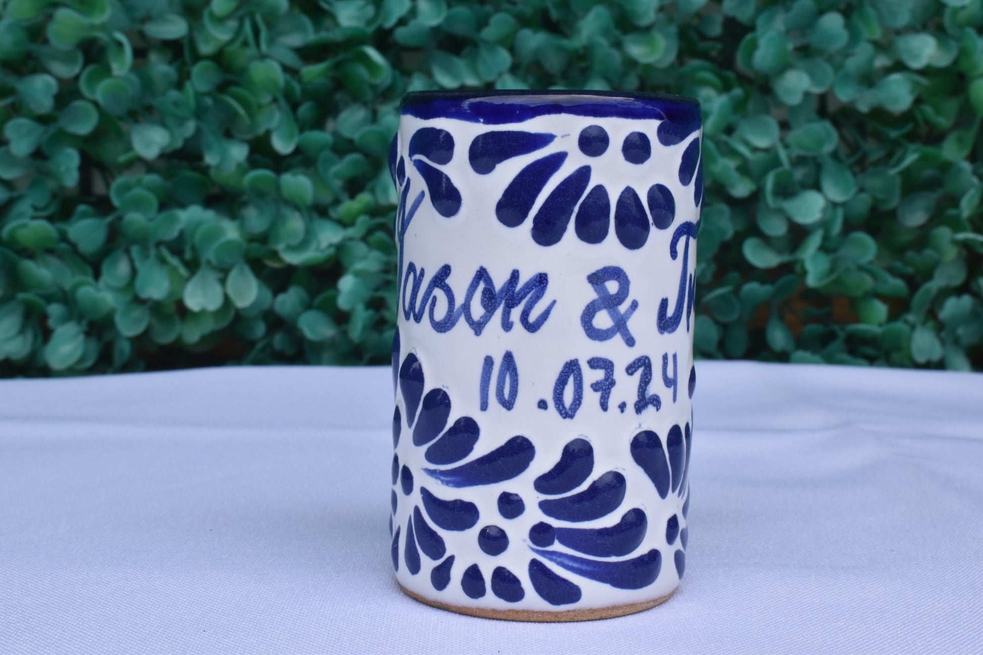 Vasos Tequileros | Cerámica de Talavera | 100% Artesanal | (Personalizable, 2 Oz.) - MAREY - Vaso Tequilero