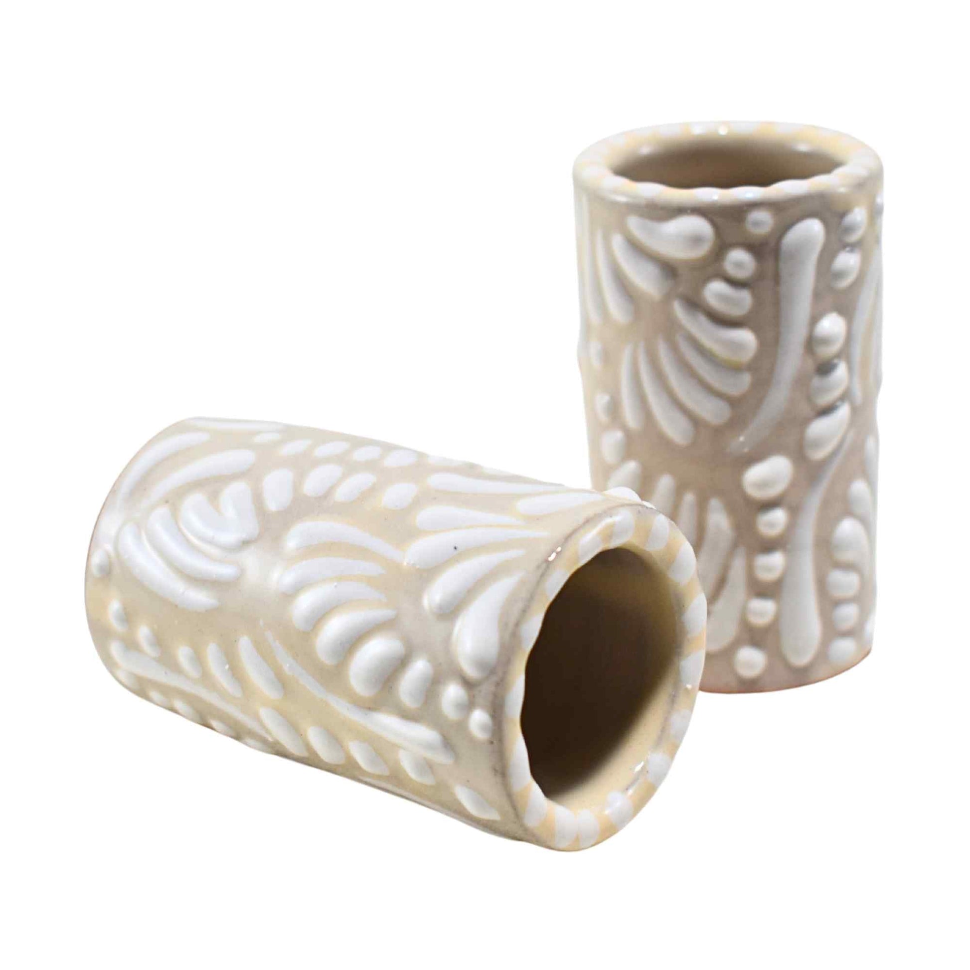 Vasos Tequileros | Cerámica de Talavera | (Moka, 2 Oz.) - MAREY - Vaso Tequilero