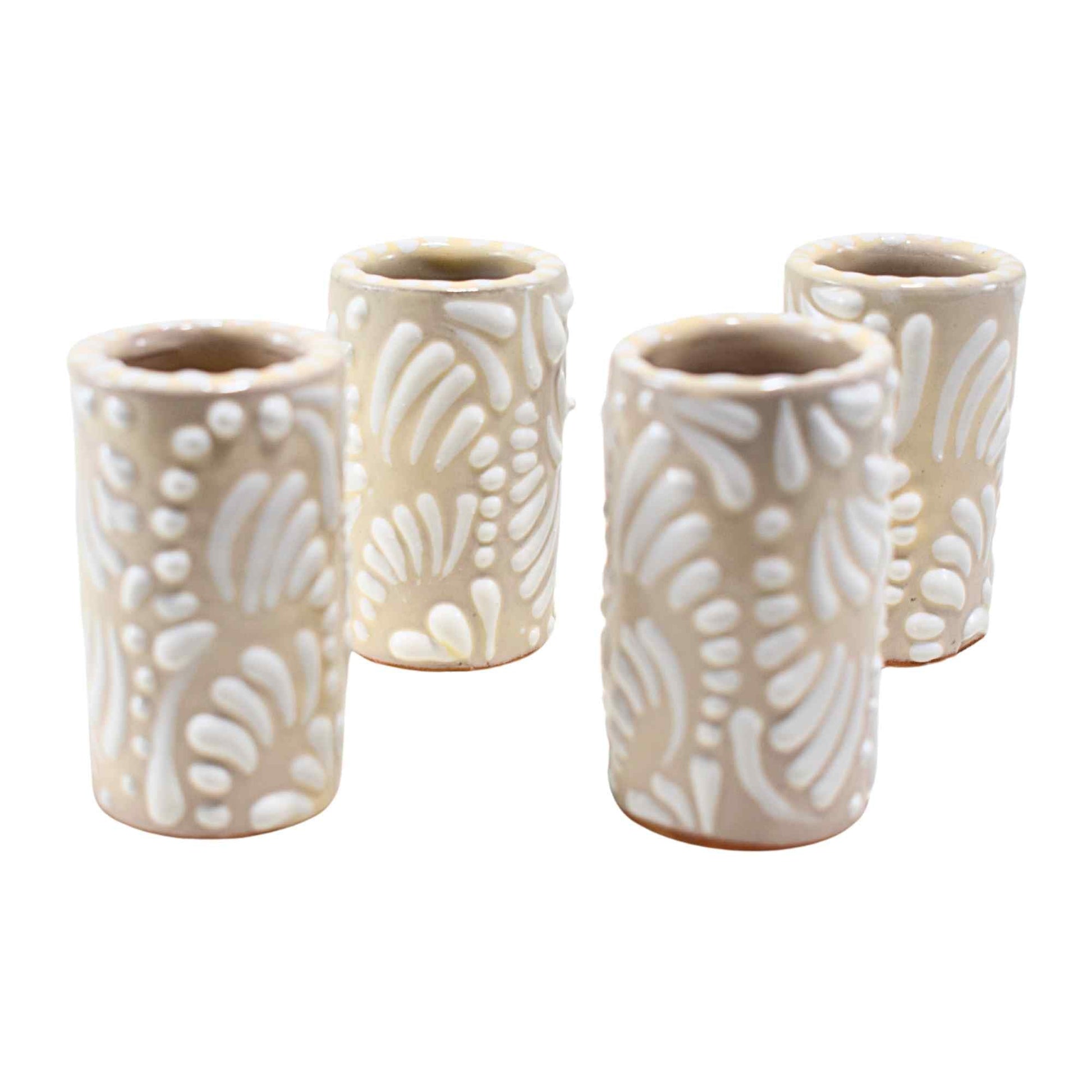 Vasos Tequileros | Cerámica de Talavera | (Moka, 2 Oz.) - MAREY - Vaso Tequilero
