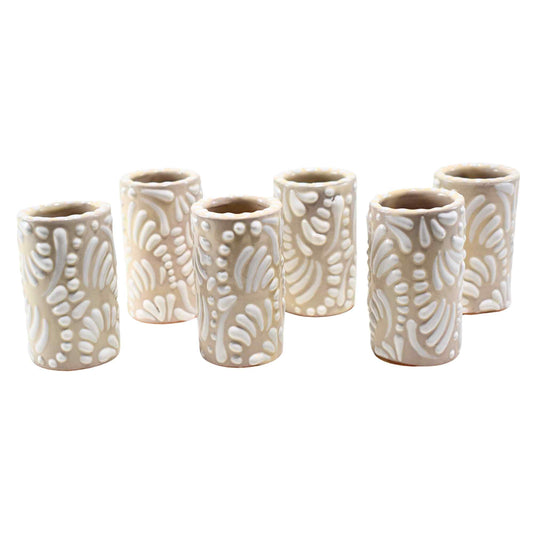 Vasos Tequileros | Cerámica de Talavera | (Moka, 2 Oz.) - MAREY - Vaso Tequilero