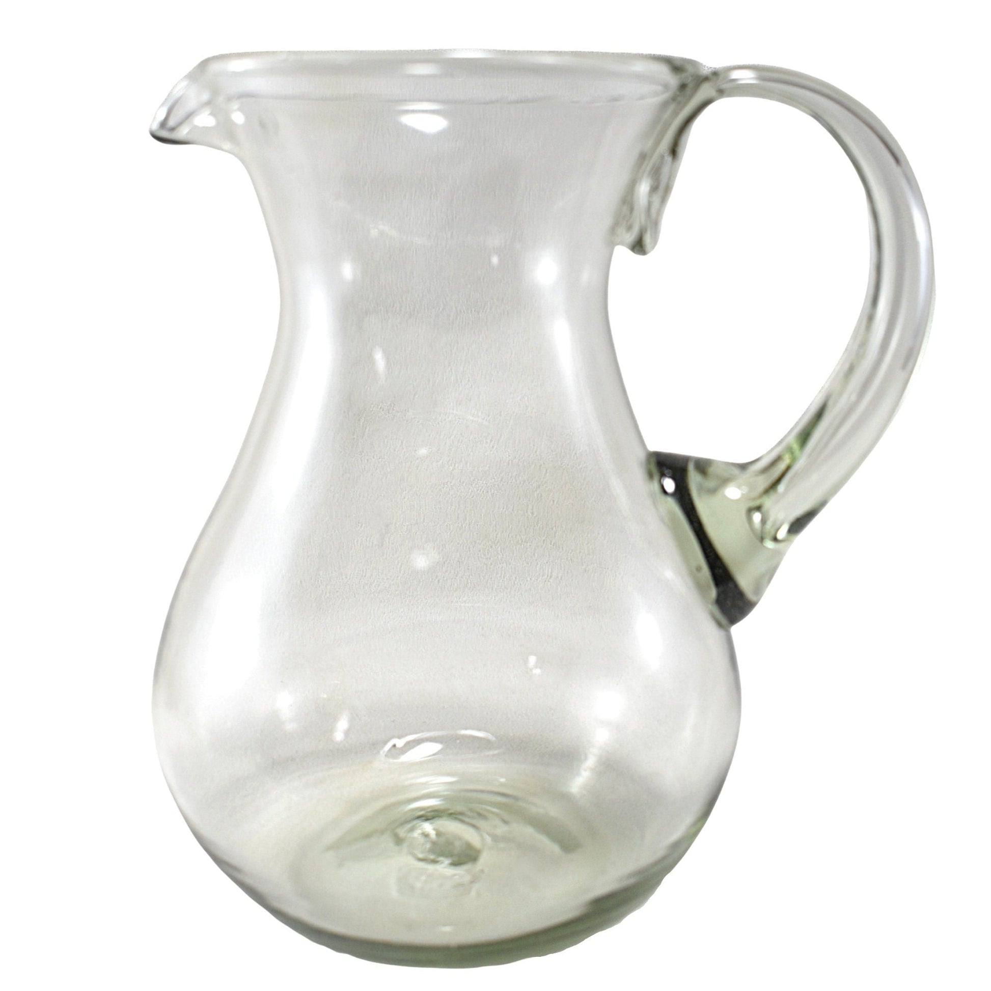 Jarra Pera para Agua de Vidrio Soplado Artesanalmente En México (Natural, 2 Litros) - MAREY -