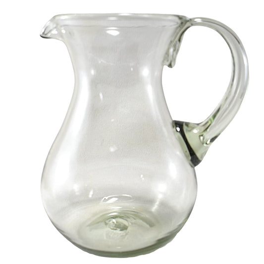 Jarra Pera para Agua de Vidrio Soplado Artesanalmente En México (Natural, 2 Litros) - MAREY -
