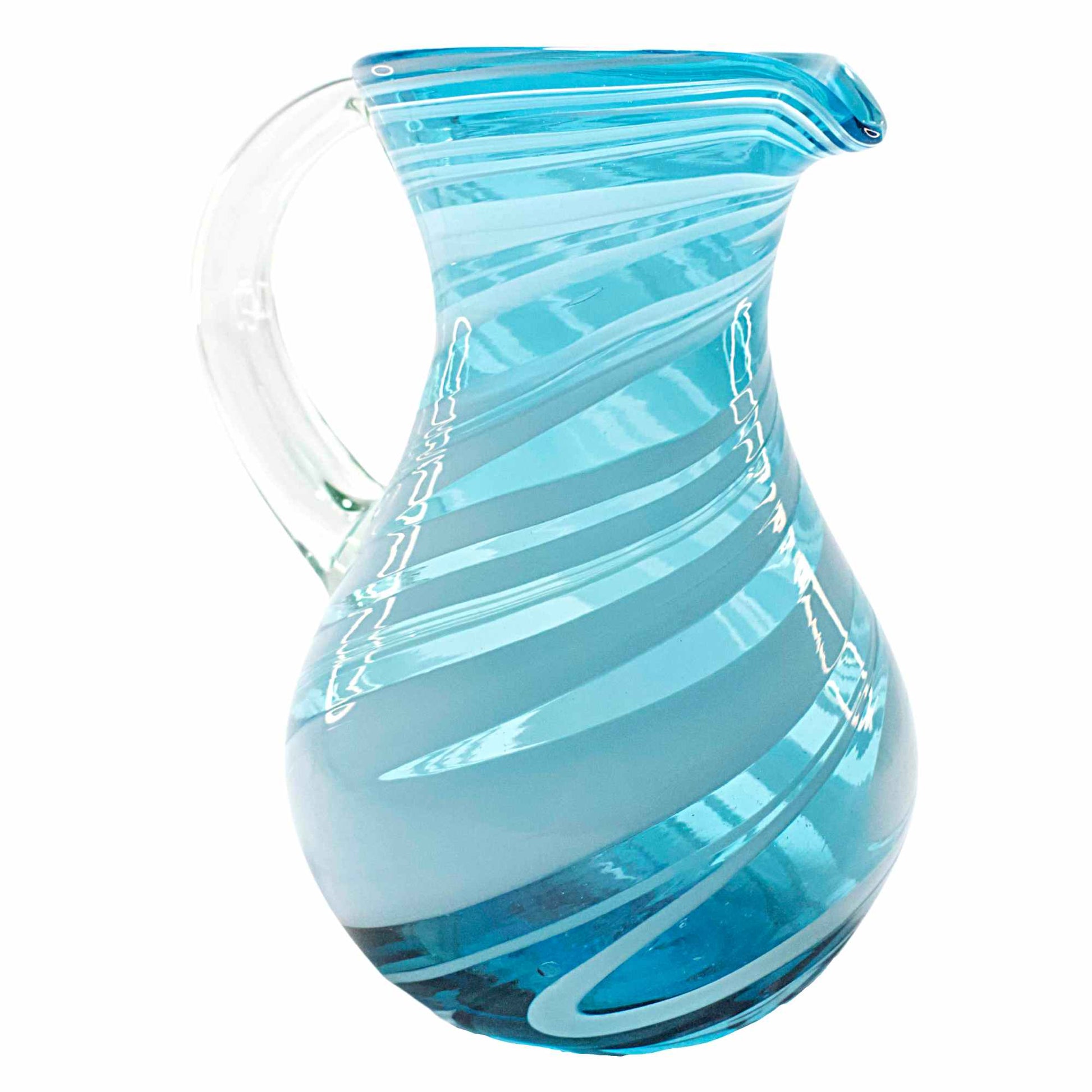Jarra Pera para Agua de Vidrio Soplado Artesanalmente En México (Poseidon, 2 Lt.) - MAREY -