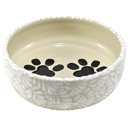 Plato Tazón de Alimento Para Mascotas | Talavera Poblana| Personalizable con el nombre de tu mascota | Moka, Mediano (15 cm Diam. x 5 cm Alt.) - MAREY - Plato