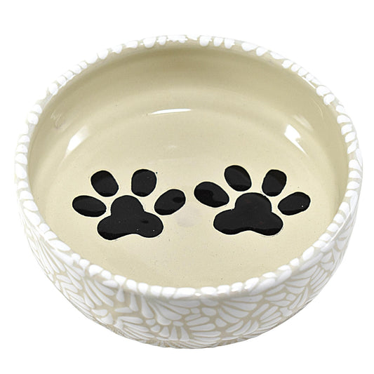 Plato Tazón de Alimento Para Mascotas | Talavera Poblana| Personalizable con el nombre de tu mascota | Moka, Mediano (15 cm Diam. x 5 cm Alt.) - MAREY - Plato