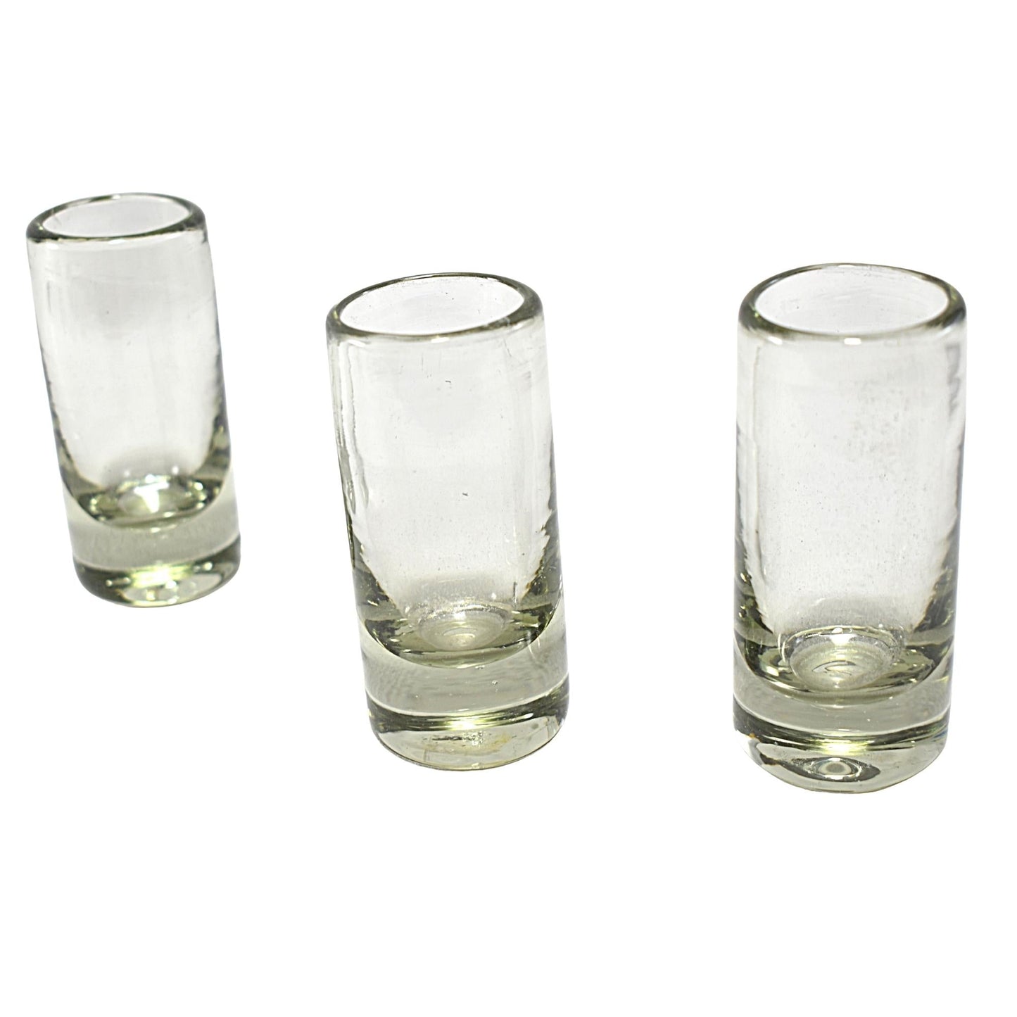 Vasos Tequileros | Vidrio Soplado Artesanalmente en México | Set de 6 Piezas | (Natural, 2 Oz.) - MAREY -