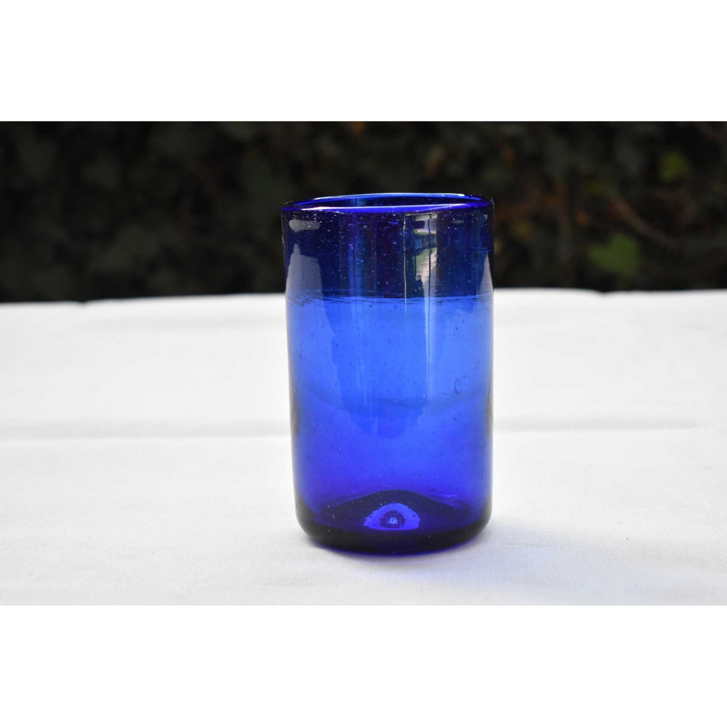 Vasos Vidrio Soplado Para Agua | Set de 6 Piezas | Hechos Artesanalmente en México | Vidrio Reciclado | Artesanal | (Azul Cobalto, 16 Oz.) - MAREY - drinking glasses