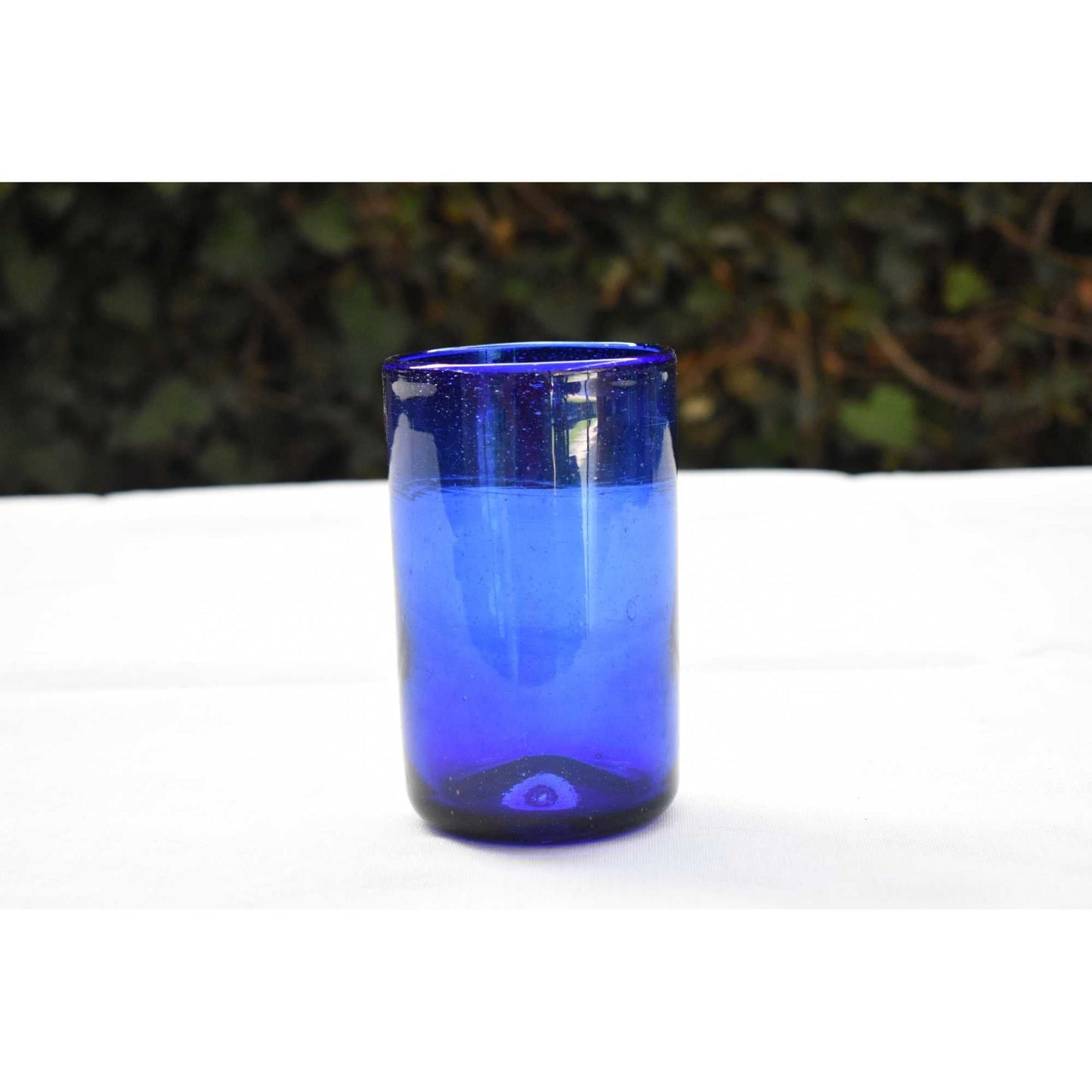 Vasos Vidrio Soplado Para Agua | Set de 6 Piezas | Hechos Artesanalmente en México | Vidrio Reciclado | Artesanal | (Azul Cobalto, 16 Oz.) - MAREY - drinking glasses