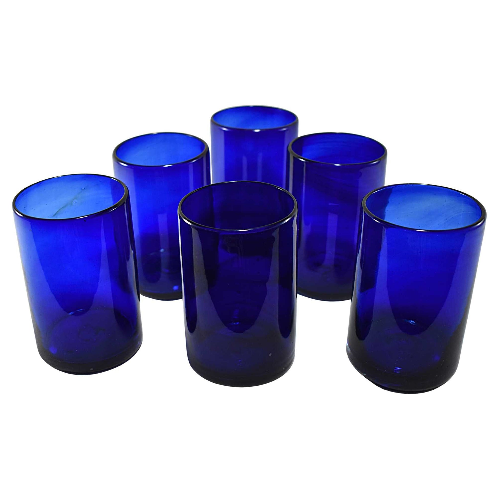 Set de 6 vasos de vidrio reciclado soplado